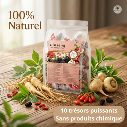 Thé Ginseng 10 Trésors – Vitalité Naturelle | 30 Sachets Premium